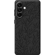 Чорний чохол BoxFace Samsung Galaxy A18 (A185) Leaves