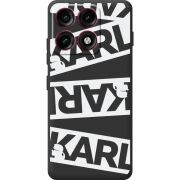 Чорний чохол BoxFace Moto Edge 70 Pro White Karl