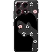 Чорний чохол BoxFace Moto Edge 70 Pro Flower Hair
