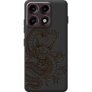 Чорний чохол BoxFace Moto Edge 70 Pro Chinese Dragon