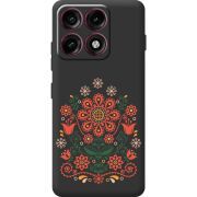 Чорний чохол BoxFace Moto Edge 70 Pro Ukrainian Ornament