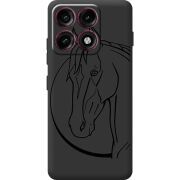 Чорний чохол BoxFace Moto Edge 70 Pro Horse