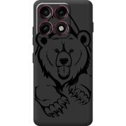Чорний чохол BoxFace Moto Edge 70 Pro Grizzly Bear
