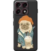 Прозорий чохол BoxFace Moto Edge 70 Pro Dog Coffeeman