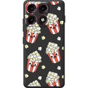 Прозорий чохол BoxFace Moto Edge 70 Pro с 3D-глазками Popcorn