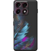 Прозорий чохол BoxFace Moto Edge 70 Pro Feathers