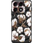 Прозорий чохол BoxFace Moto Edge 70 Pro Cotton flowers