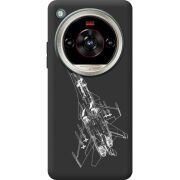 Чорний чохол BoxFace Nubia Focus 2 Ultra Військовий літак