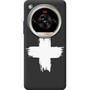 Чорний чохол BoxFace Nubia Focus 2 Ultra Білий хрест ЗСУ
