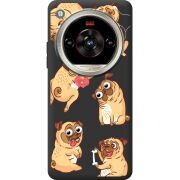 Прозорий чохол BoxFace Nubia Focus 2 Ultra с 3D-глазками Pug