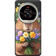Прозорий чохол BoxFace Nubia Focus 2 Ultra Капибара з квітами