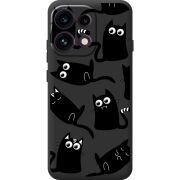 Прозорий чохол BoxFace OPPO Reno 16 Pro с 3D-глазками Black Kitty