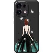 Чохол зі стразами OPPO Reno 16 Pro Girl in the green dress