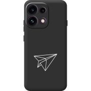Чорний чохол BoxFace OPPO Reno 16F Paper Plane