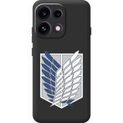 Чорний чохол BoxFace OPPO Reno 16F Атака Титанов Крылья Свободы