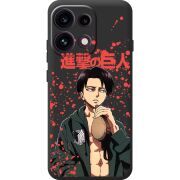 Чорний чохол BoxFace OPPO Reno 16F Атака Титанов Леви