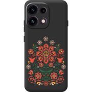 Чорний чохол BoxFace OPPO Reno 16F Ukrainian Ornament