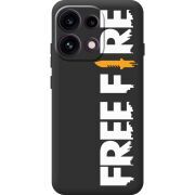 Чорний чохол BoxFace OPPO Reno 16F Free Fire White Logo