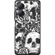 Чорний чохол BoxFace Xiaomi Redmi A7 Skull and Roses