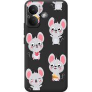 Прозорий чохол BoxFace Poco X8 5G с 3D-глазками Mouse