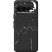 Чорний чохол BoxFace Google Pixel 11 Pro XL Місячний кіт