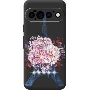 Чохол зі стразами для Google Pixel 11 Pro Eiffel Tower