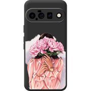 Прозорий чохол BoxFace Google Pixel 11 Девушка с Пионами