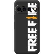 Чорний чохол BoxFace Google Pixel 11 Free Fire White Logo
