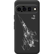 Чорний чохол BoxFace Google Pixel 11 Військовий літак