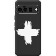 Чорний чохол BoxFace Google Pixel 11 Білий хрест ЗСУ