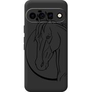 Чорний чохол BoxFace Google Pixel 11 Horse
