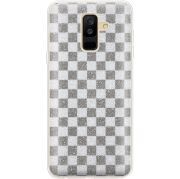 Чехол с блёстками Samsung A605 Galaxy A6 Plus 2018 Шахматы