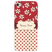 Чехол Uprint Apple iPhone 4 Именной Polka Dots