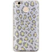 Чехол с блёстками Xiaomi Redmi 4x Леопард