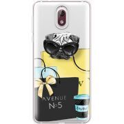 Прозрачный чехол Uprint Nokia 3.1 Fashion Pug