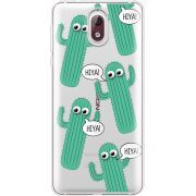 Прозрачный чехол Uprint Nokia 3.1 с 3D-глазками HIYA