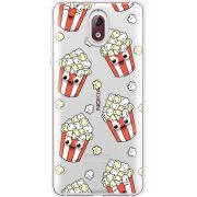 Прозрачный чехол Uprint Nokia 3.1 с 3D-глазками Popcorn