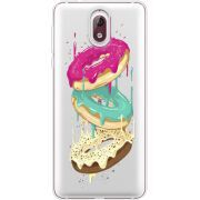 Прозрачный чехол Uprint Nokia 3.1 Donuts
