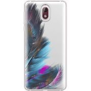 Прозрачный чехол Uprint Nokia 3.1 Feathers