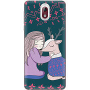 Чехол Uprint Nokia 3.1 Girl and deer