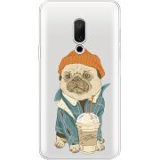 Прозрачный чехол Uprint Meizu 15 Dog Coffeeman