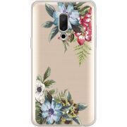 Прозрачный чехол Uprint Meizu 15 Plus Floral