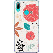 Чехол Uprint Huawei P Smart 2019 Line Flowers