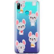 Прозрачный чехол Uprint Huawei P Smart 2019 с 3D-глазками Mouse