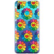Прозрачный чехол Uprint Huawei P Smart 2019 Hippie Flowers