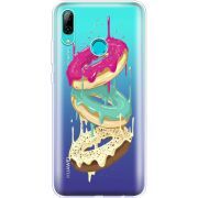 Прозрачный чехол Uprint Huawei P Smart 2019 Donuts