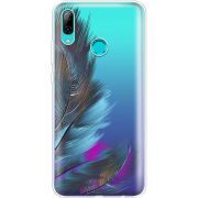 Прозрачный чехол Uprint Huawei P Smart 2019 Feathers