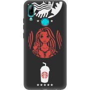 Черный чехол Uprint Huawei P Smart 2019 RedWhite Coffee