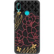 Черный чехол Uprint Huawei P Smart 2019 FranceFlowers