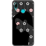 Черный чехол Uprint Huawei P Smart 2019 Flower Hair